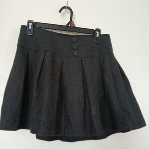 🌟FINAL PRICE🌟 Chouyatou Women's High-waist A-line Wool Pleated Skirt (Grey): S